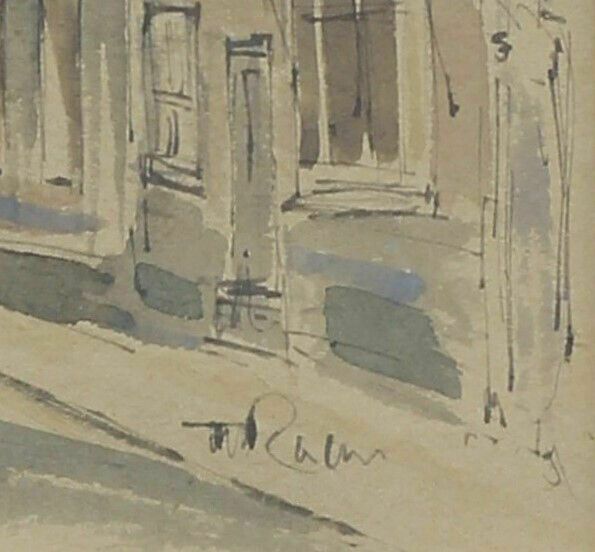 Watercolour By Terence M Rudkin. Elm Hill, Norwich photo for sale