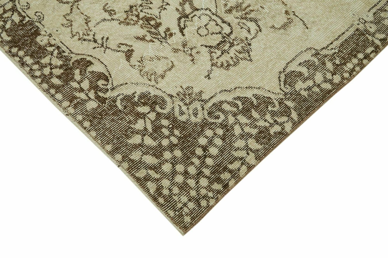 6x9 Beige Turkish Vintage Area Rug   41837 photo Textiles