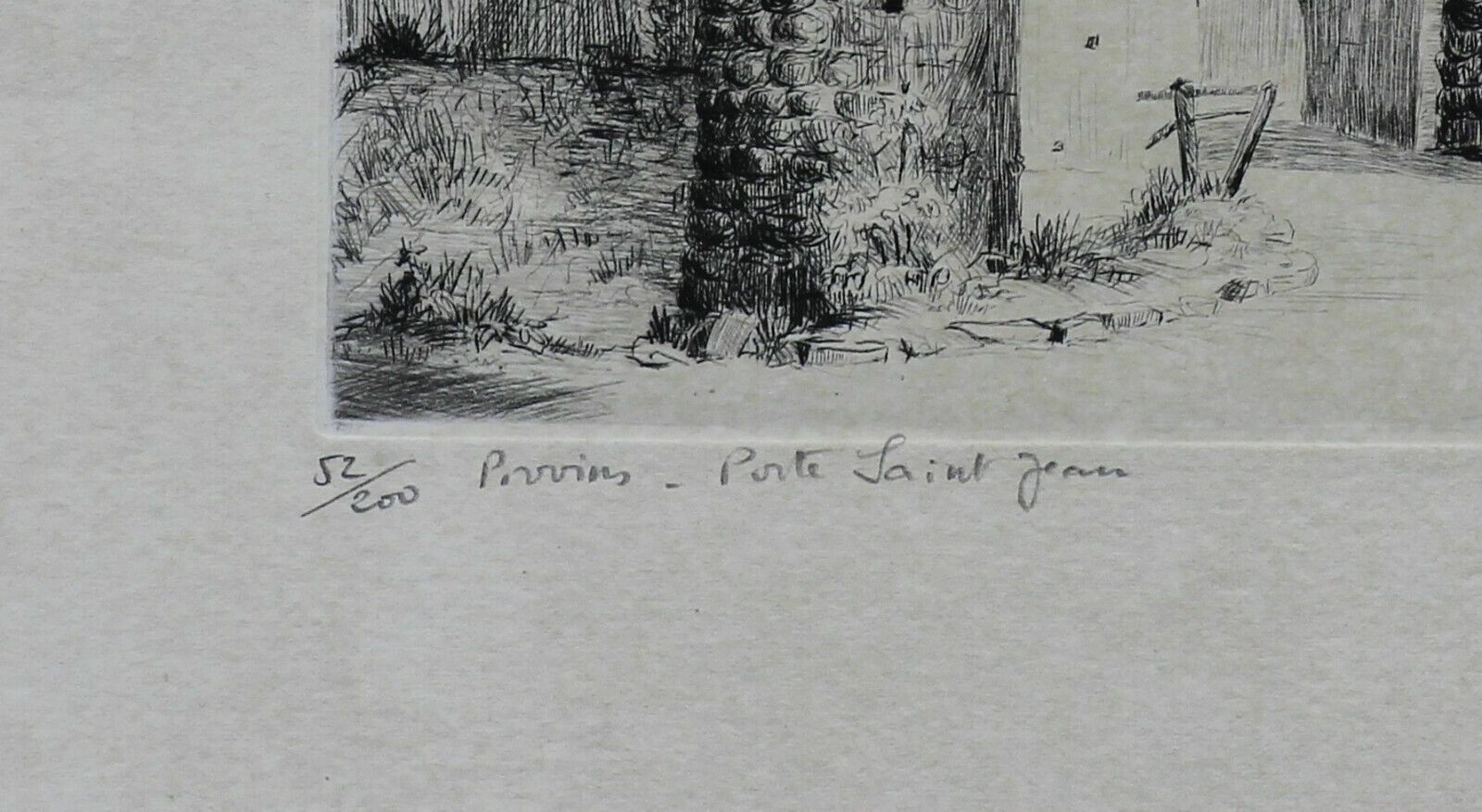 Etching Of Porte Saint Jean Provins photo Art
