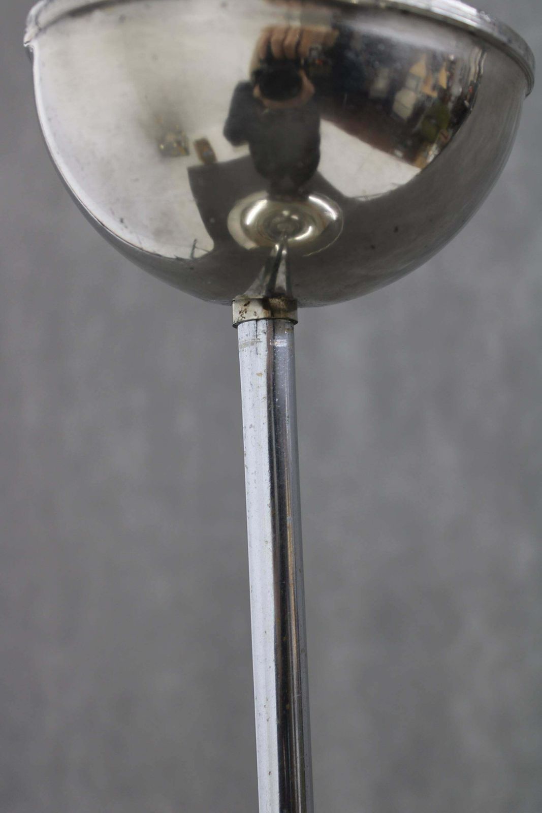 1930s Bauhaus Chrome Plated Chandelier By Anyz, Czechoslovakia photo Lighting