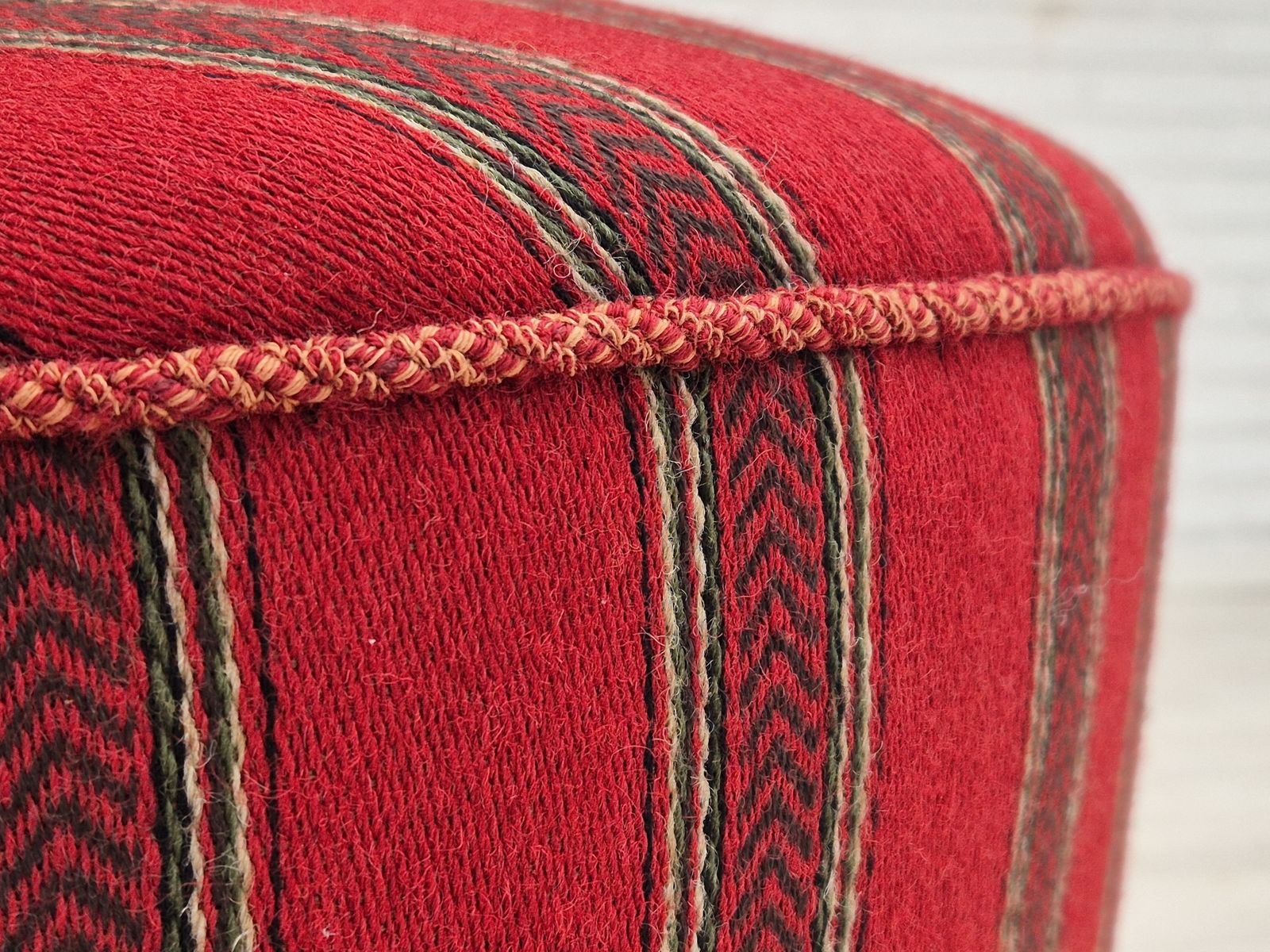 1950s, Danish Lounge Chair, Original Condition, Red Furniture Wool. photo buy