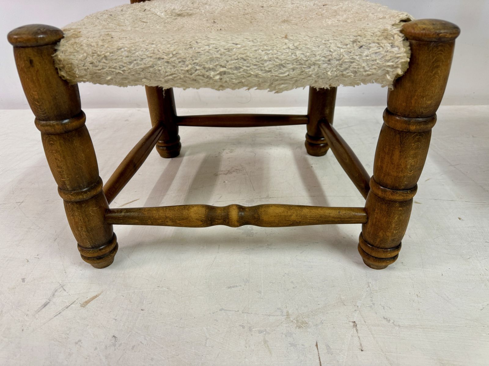 Furniture Pair Of 1960s Tall Ladderback Chairs photo