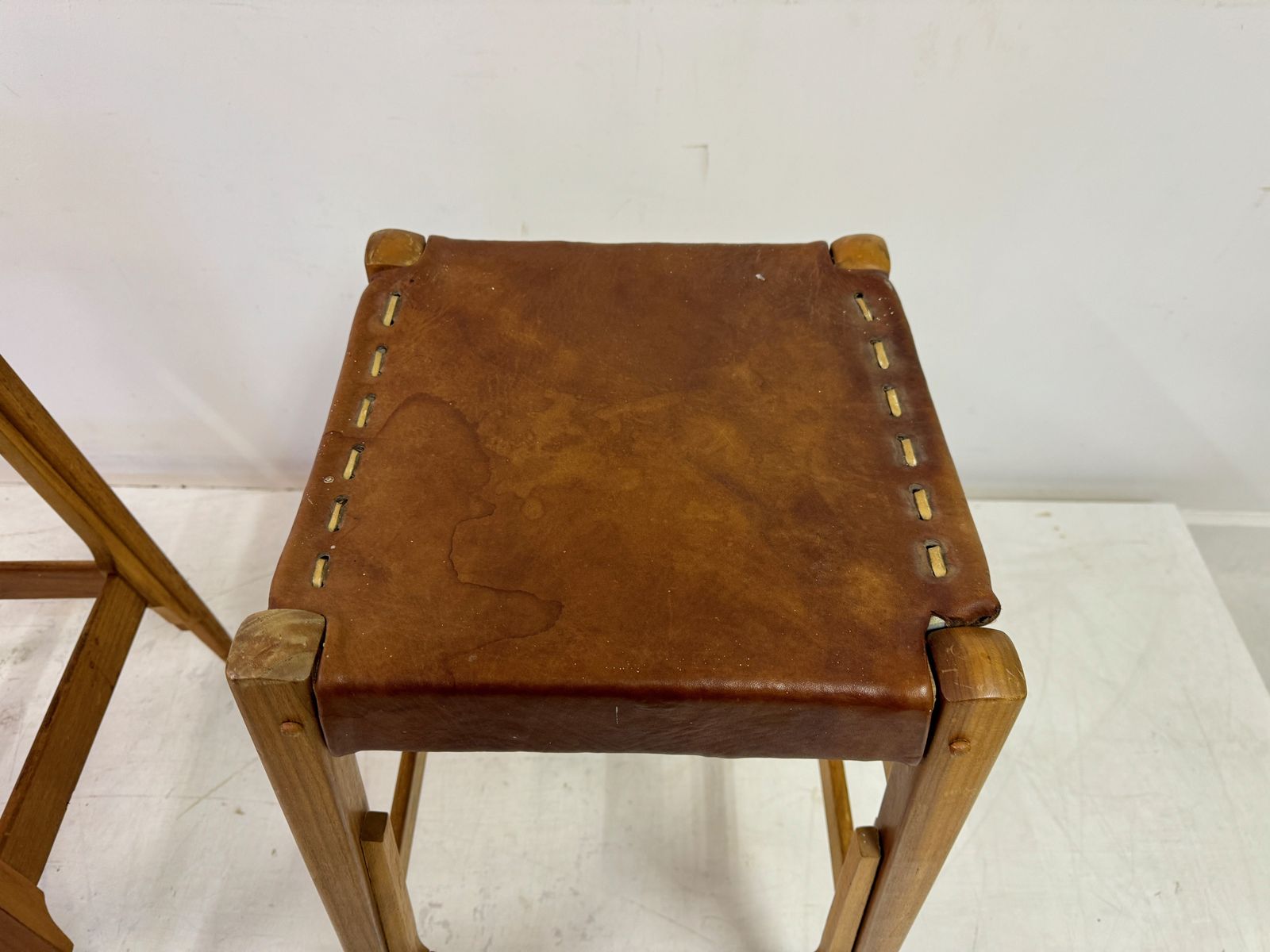 Part Of Mid Century Wood High Stools By Werner Biermann For Arte Sano photo furniture