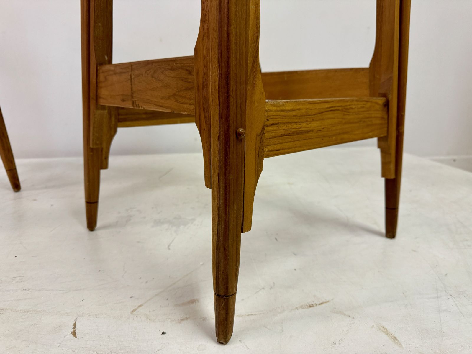 Part Of Mid Century Wood High Stools By Werner Biermann For Arte Sano photo 995.0