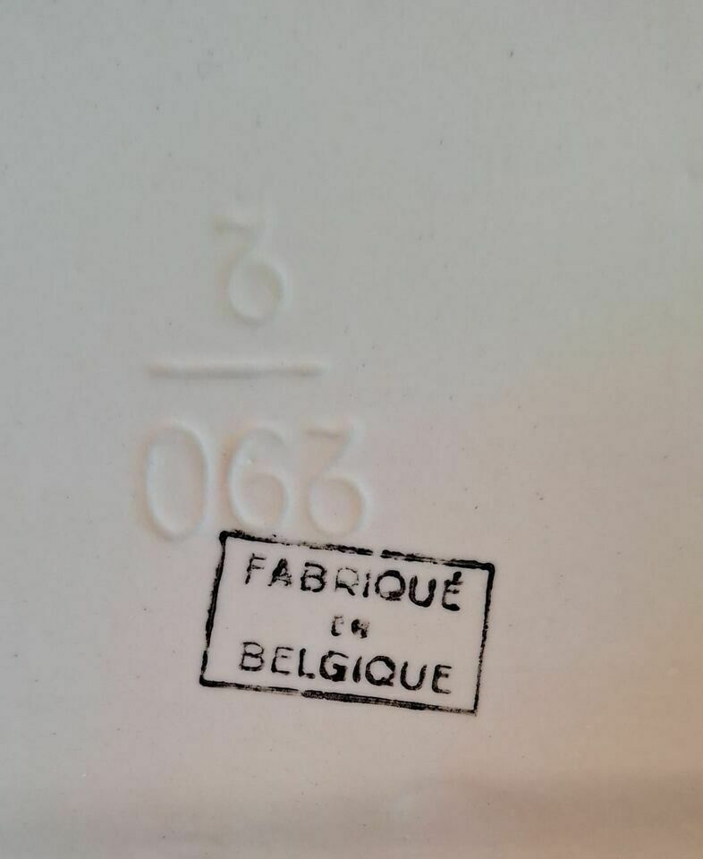 Antique Dutch Spice Cabinet Made In Belgium With Hand Painted Ceramic Drawers photo vintage