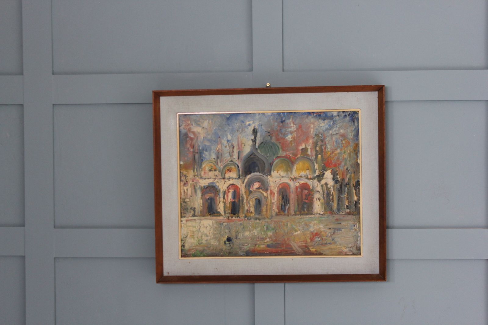 photo for sale Vintage Midcentury Venetian Painting By Emanuele Cappello