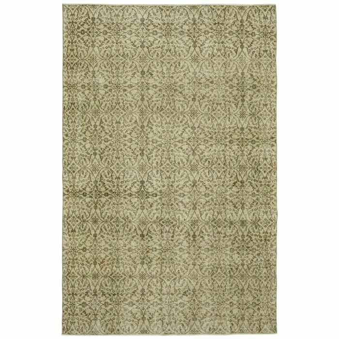 6x9 Beige Turkish Vintage Area Rug   41829