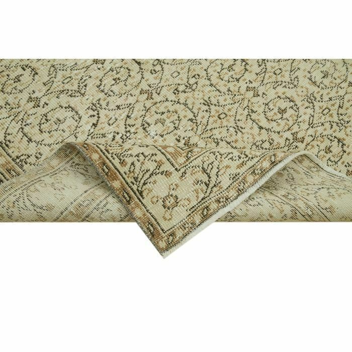 5x8 Beige Turkish Vintage Area Rug   41827 photo vinterior