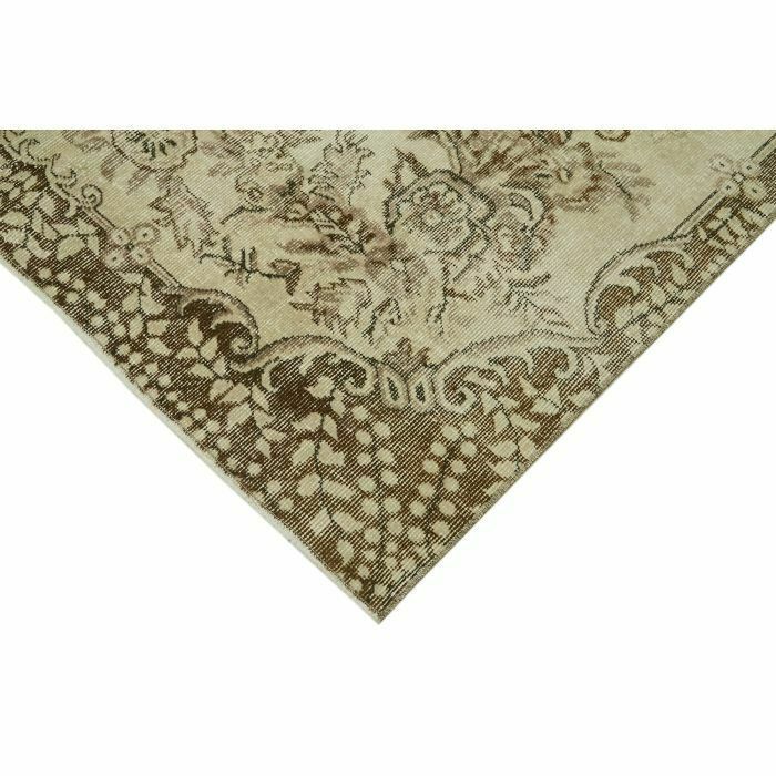 5x9 Beige Turkish Vintage Area Rug   41831 photo Textiles