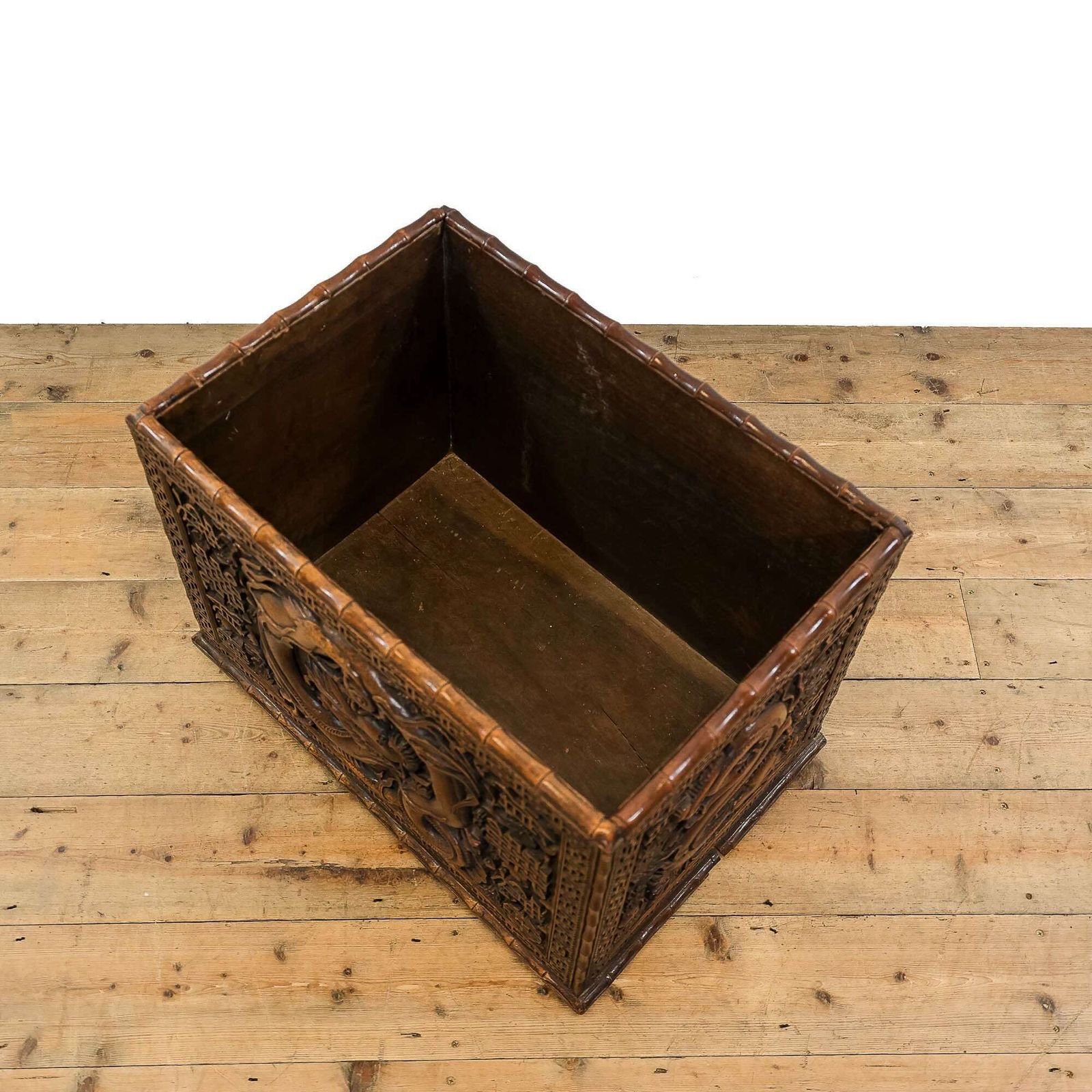 Antique Oriental Carved Box | Oriental Chest | Antique Storage | Antique Furniture | Antique Blanket Box (M 5345) photo 495.0