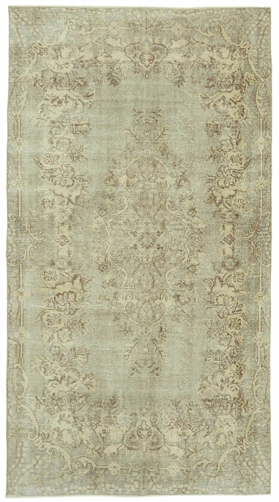 5x9 Beige Turkish Vintage Area Rug   41830