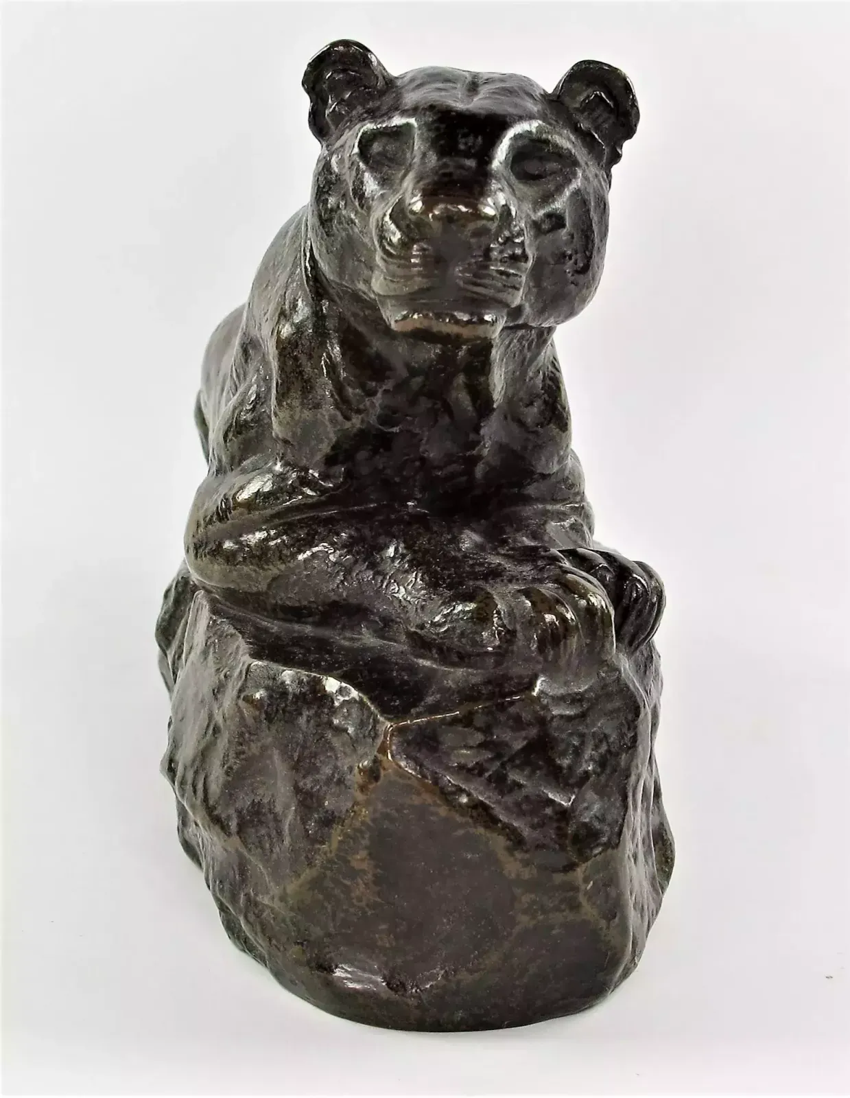 Bronze By Antoine Louis Barye (1795 1875) Panthère De Tunis N°1 photo vintage
