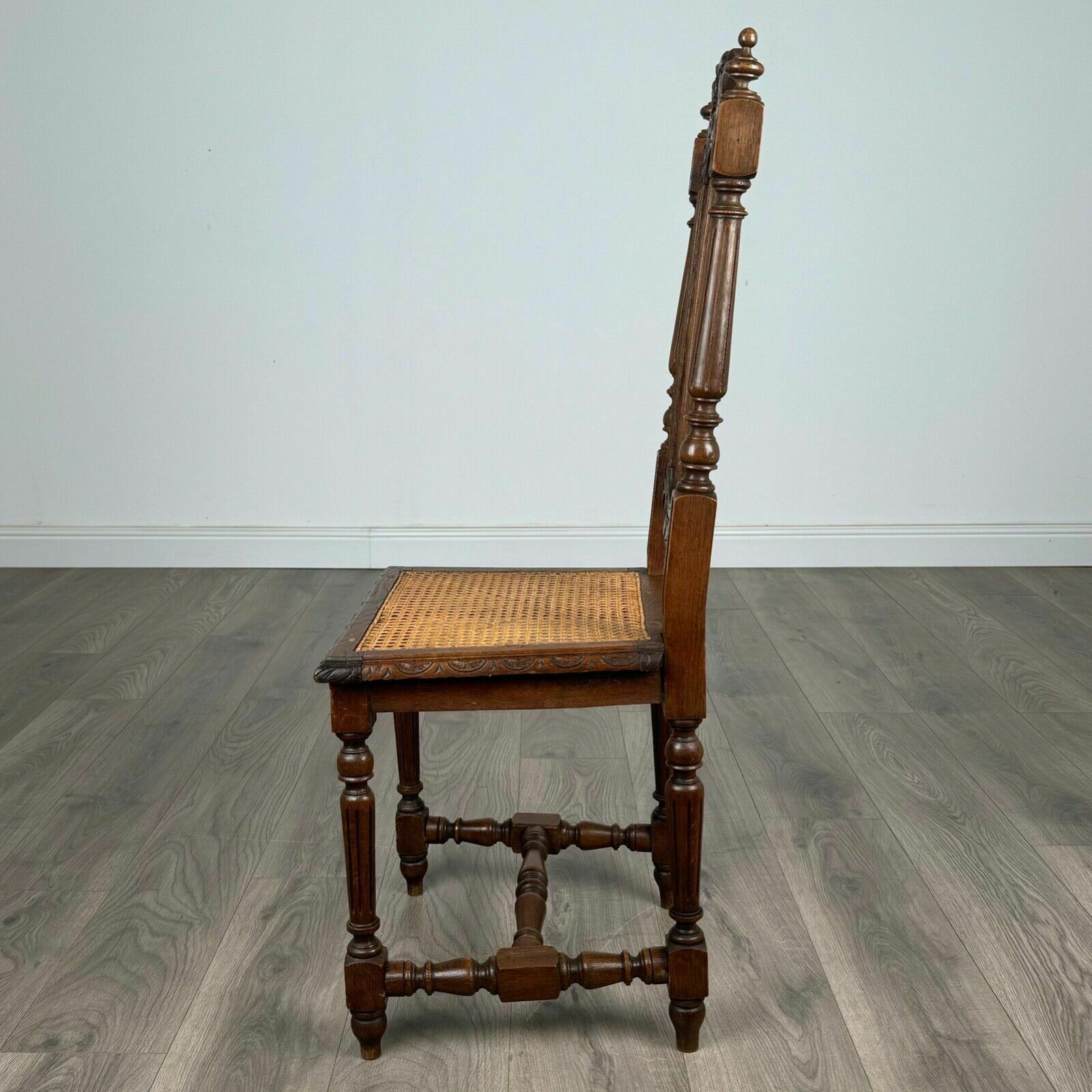 Antique 19th Century Bedroom Chair / Hall Chair In Oak photo furniture