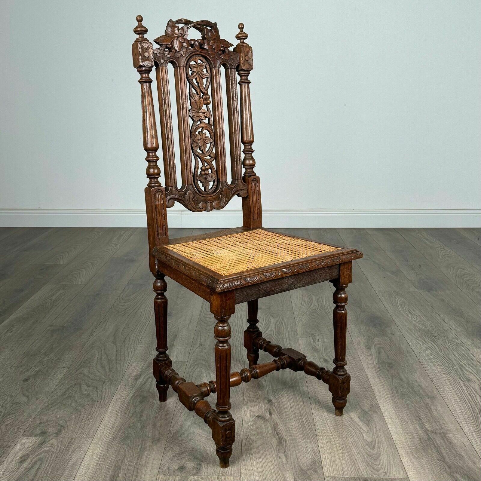 Antique 19th Century Bedroom Chair / Hall Chair In Oak photo buy