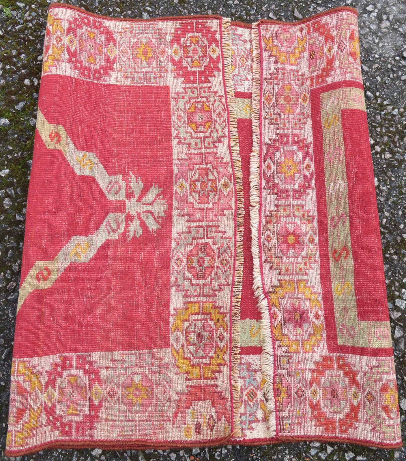First Half 19th Century Turkish Konya Prayer Rug. Central Anatolia 150cm X 94cm. photo vintage