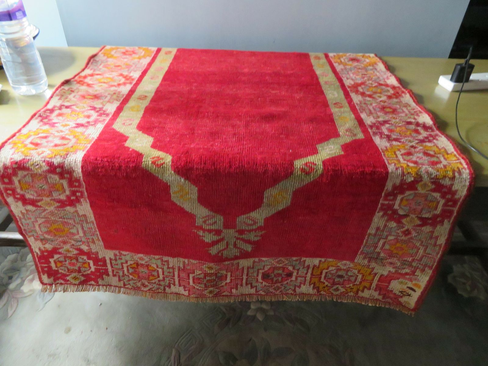 photo vintage First Half 19th Century Turkish Konya Prayer Rug. Central Anatolia 150cm X 94cm.