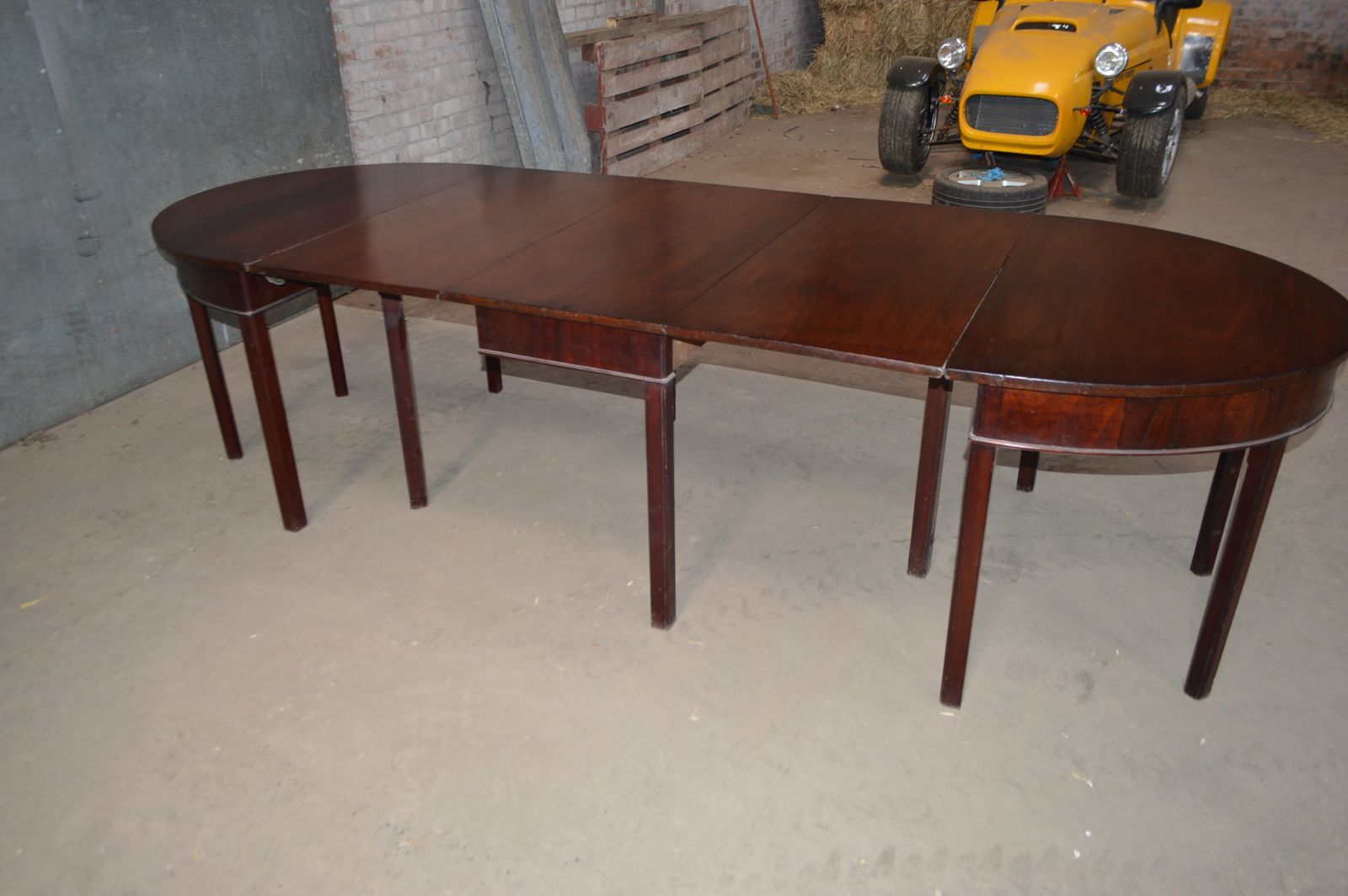 Georgian Mahogany D End Dining Table photo furniture