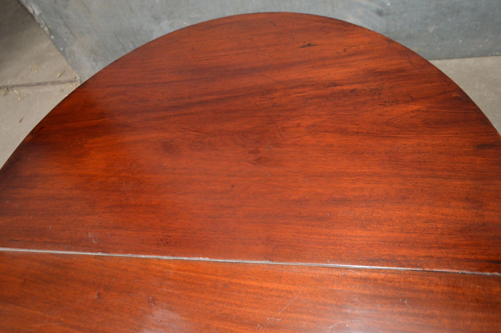 Georgian Mahogany D End Dining Table photo vintage