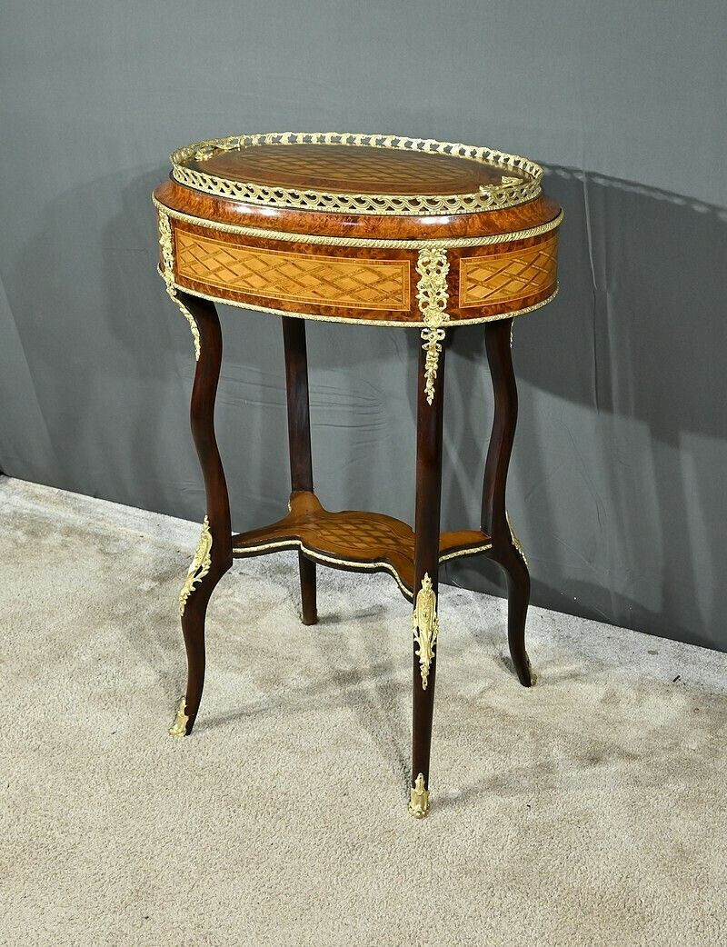 Planter In Precious Wood Marquetry, Napoleon III Period – Mid 19th Century photo furniture