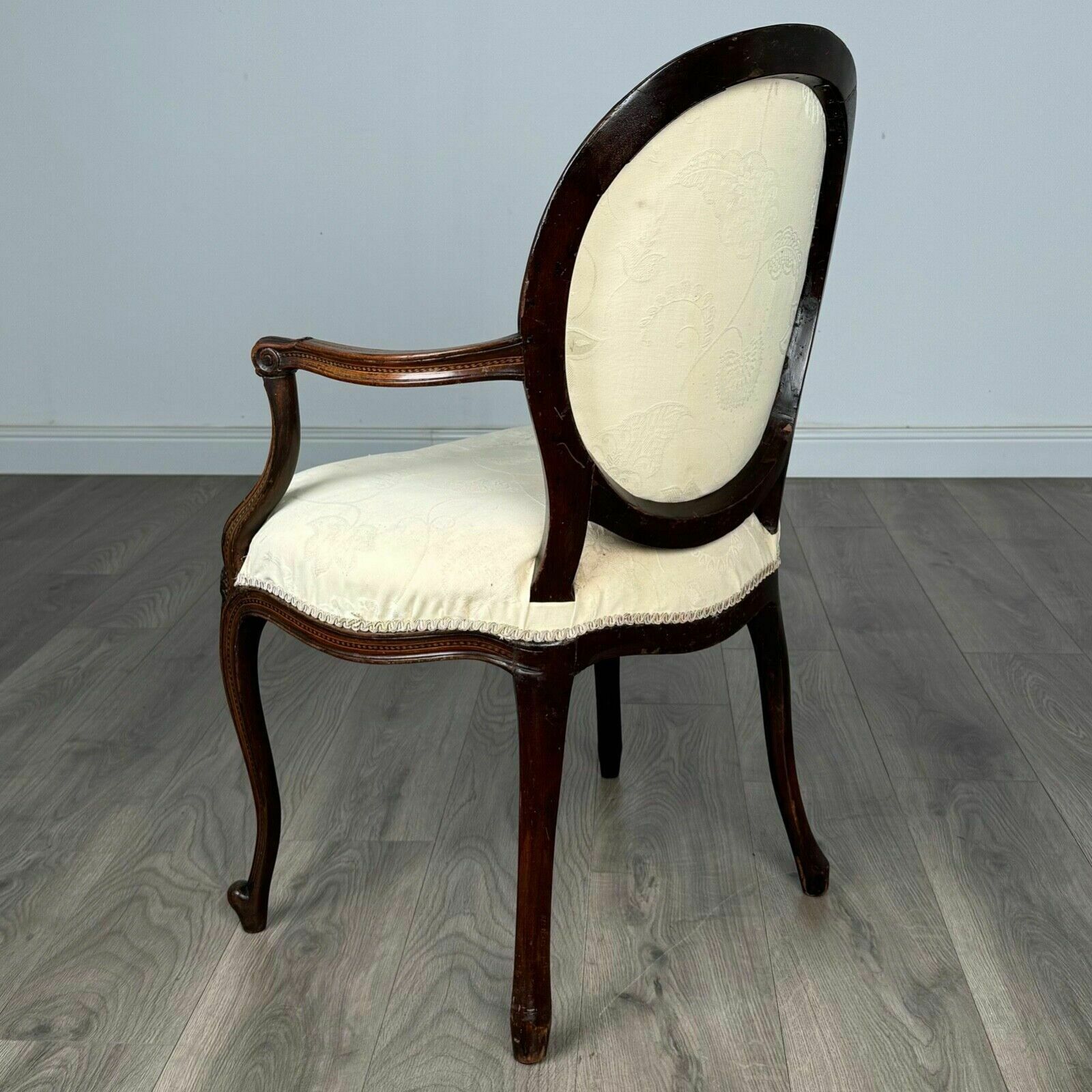Antique 18th Century Hepplewhite Open Armchair In Mahogany photo for sale