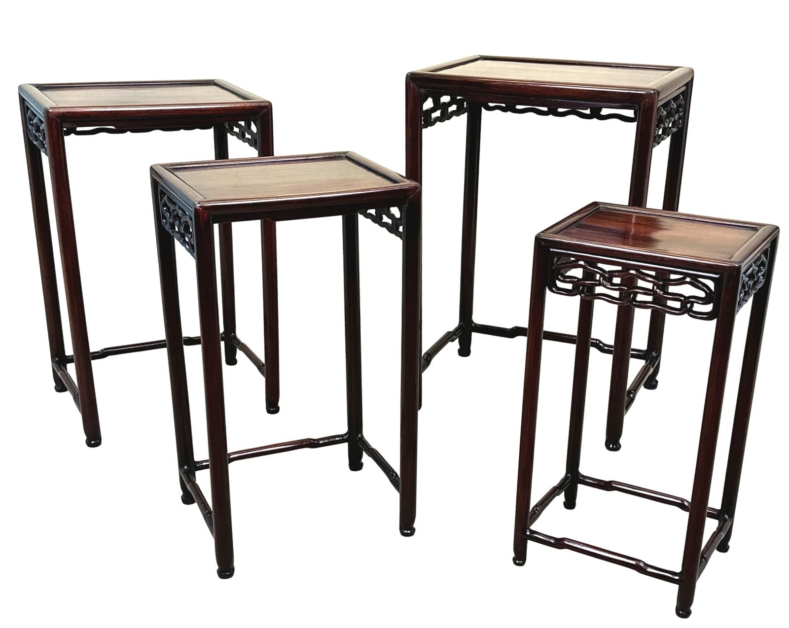 Oriental Hardwood Nest Of Four Coffee Tables (China, Circa 1870) photo buy