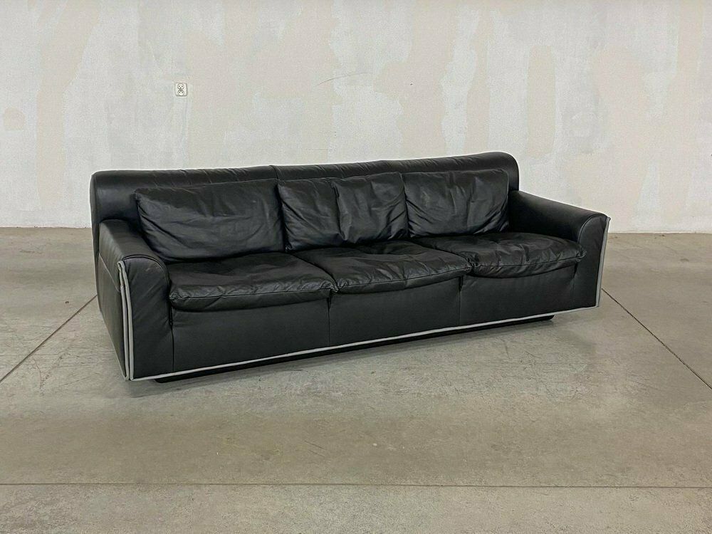 Heli 3 Seater Leather Sofa By Otto Zapf For Knoll, 1980s photo furniture