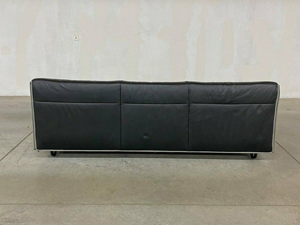 Heli 3 Seater Leather Sofa By Otto Zapf For Knoll, 1980s photo buy