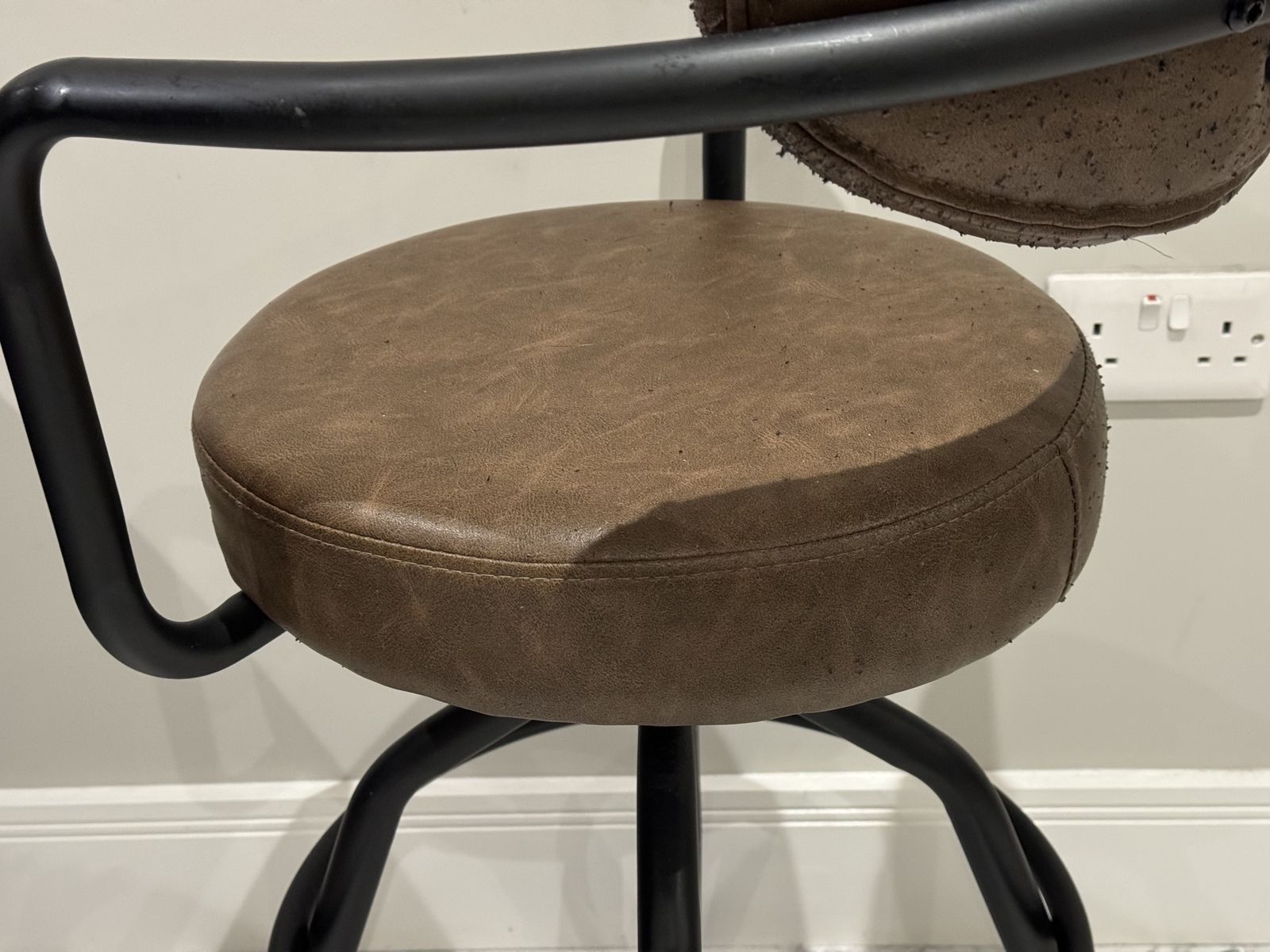 Pair Of Breakfast Bar Stools In Need Of Reupholstering Originally Bought For £400 photo furniture