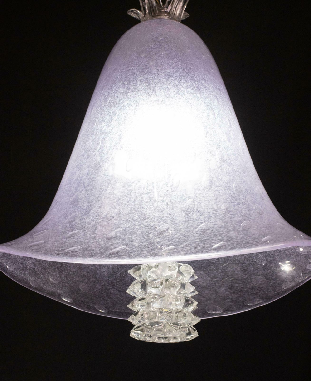 Elegant Barovier E Toso Lantern In Bubble Glass With A Rostrato Glass Element photo Lighting