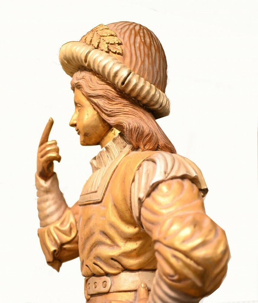 Pair Giant Italian Renaissance Page Boy Statues Medieval Fayre photo Art