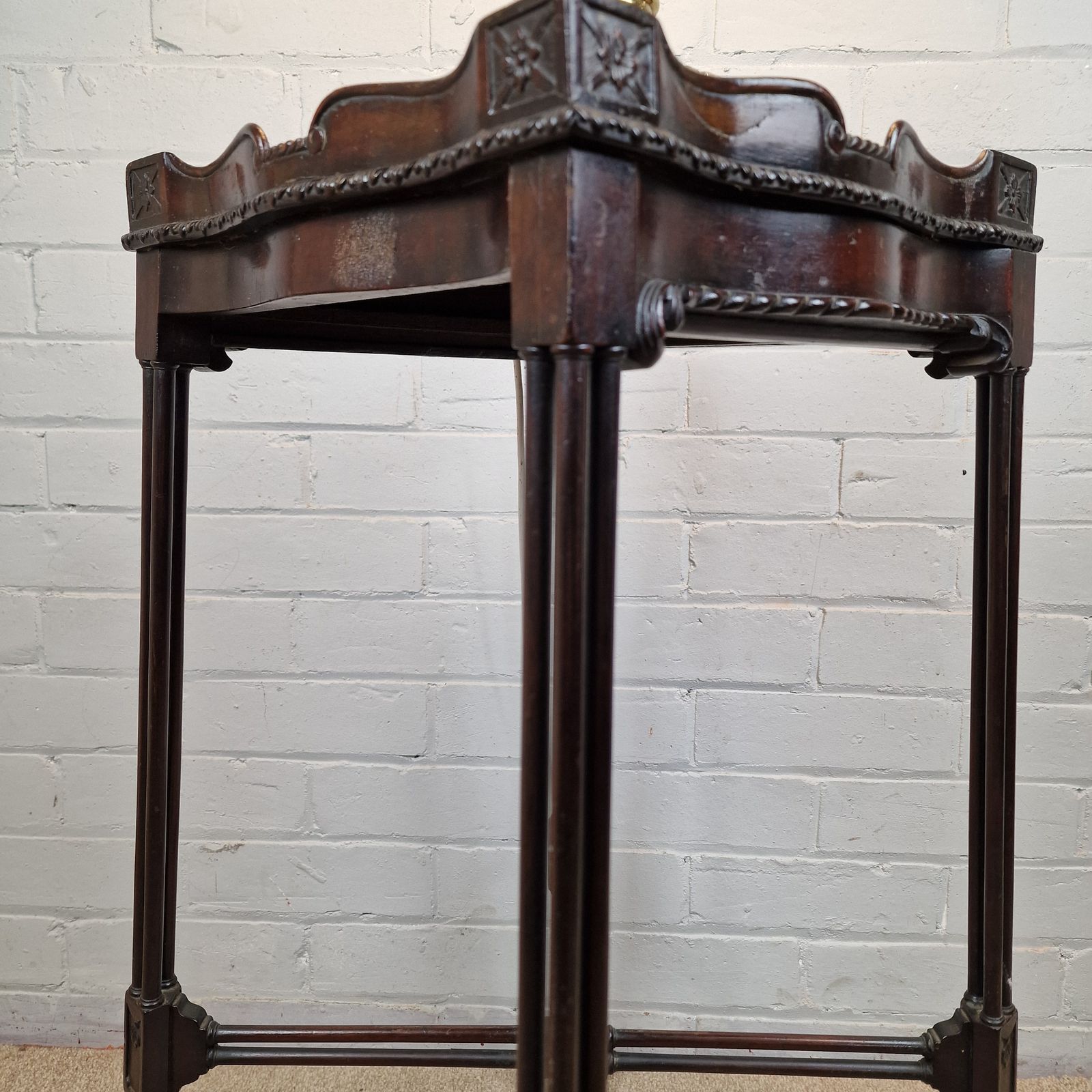 Mahogany Chippendale Lamp Table / Kettle Stand 19th Century photo buy