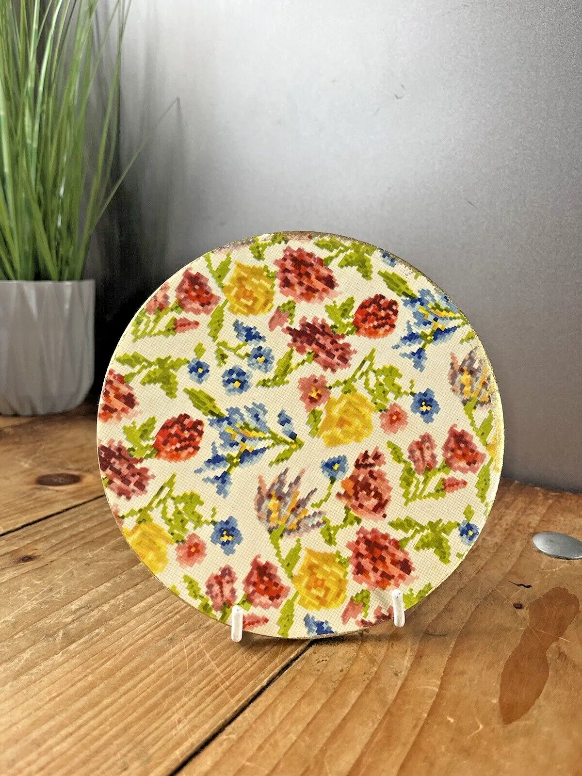 Vintage Set Of 6 Floral Chintz Tapestry Table Placemats Royal Winton Queen Anne photo vinterior