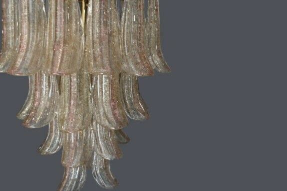 Mid Century Murano Chandelier/Murano Lamp Dahlia/Italian Design Light 70's photo for sale