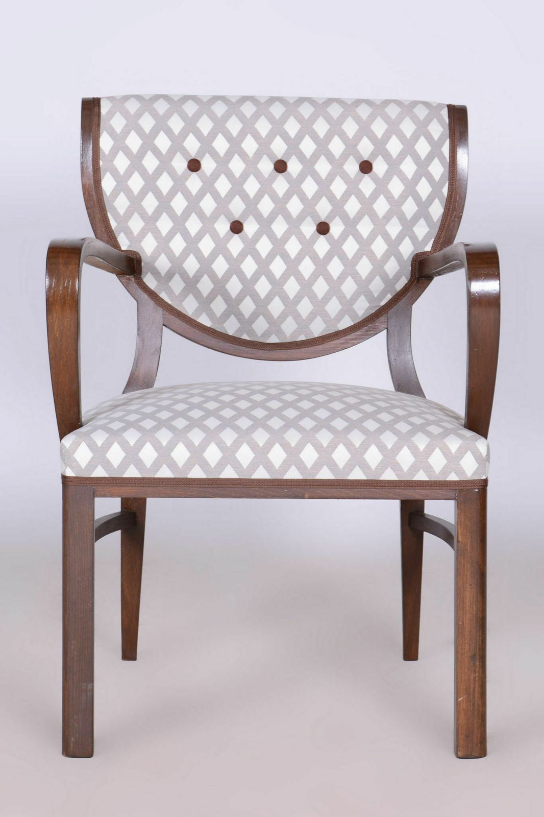 Restored Art Deco Armchair, Beech, New Upholstery, Czech, 1920s photo furniture