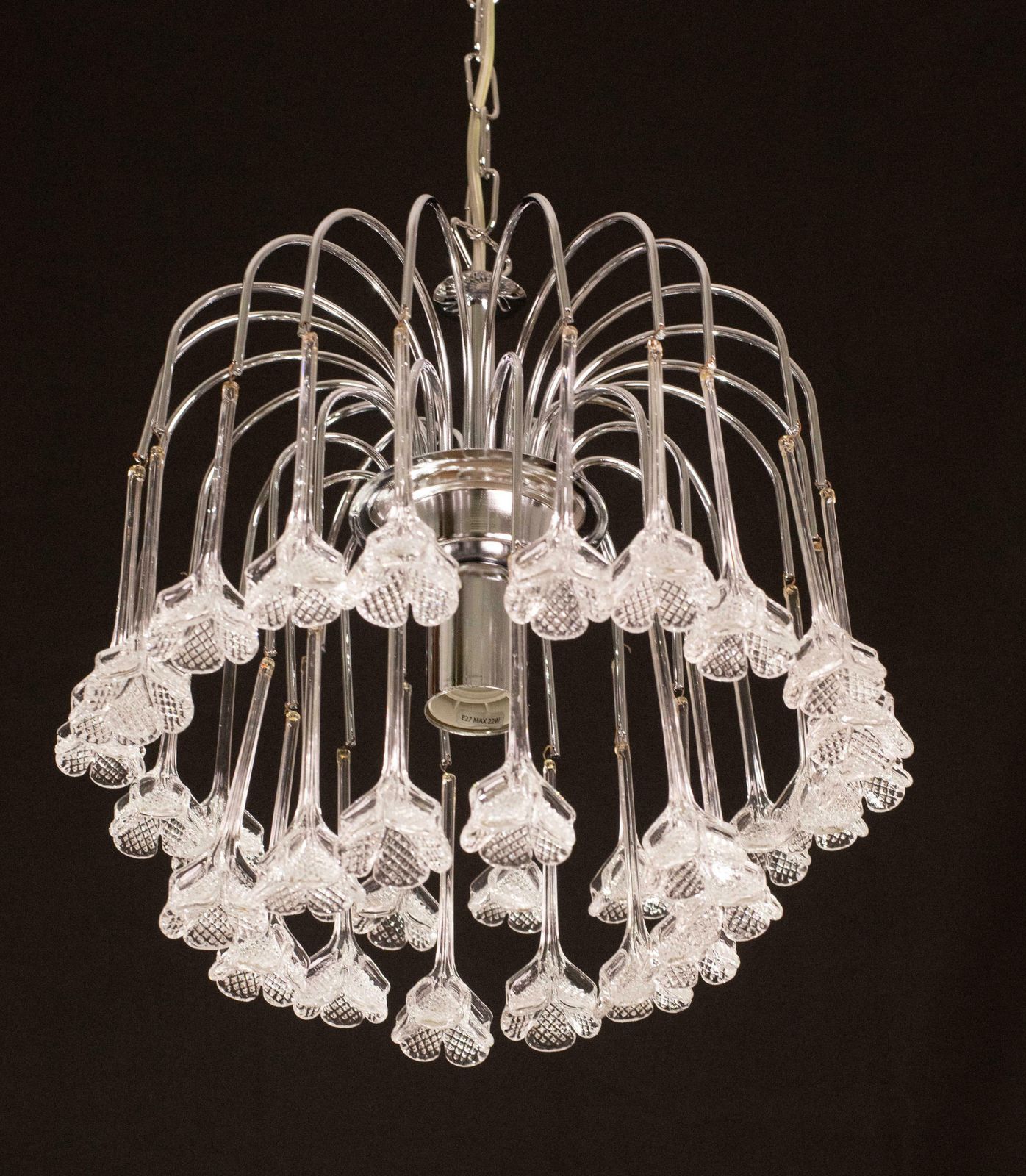 1310.0 Set Of 2 Julia Roberts, Vintage White Murano Chandelier, 1980s photo