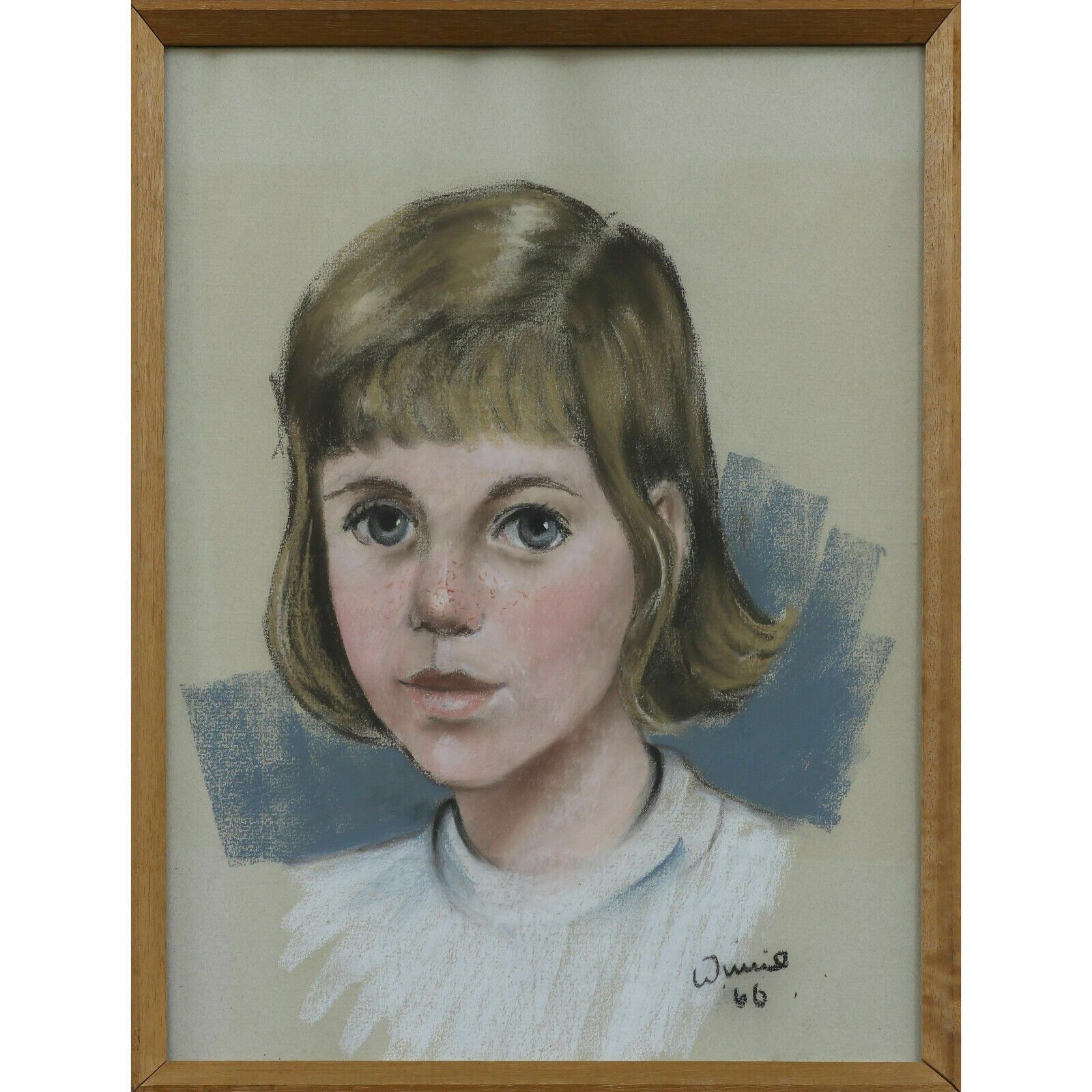 Pastel Sketch By Winnie. Portrait Of June Barbara Johnson