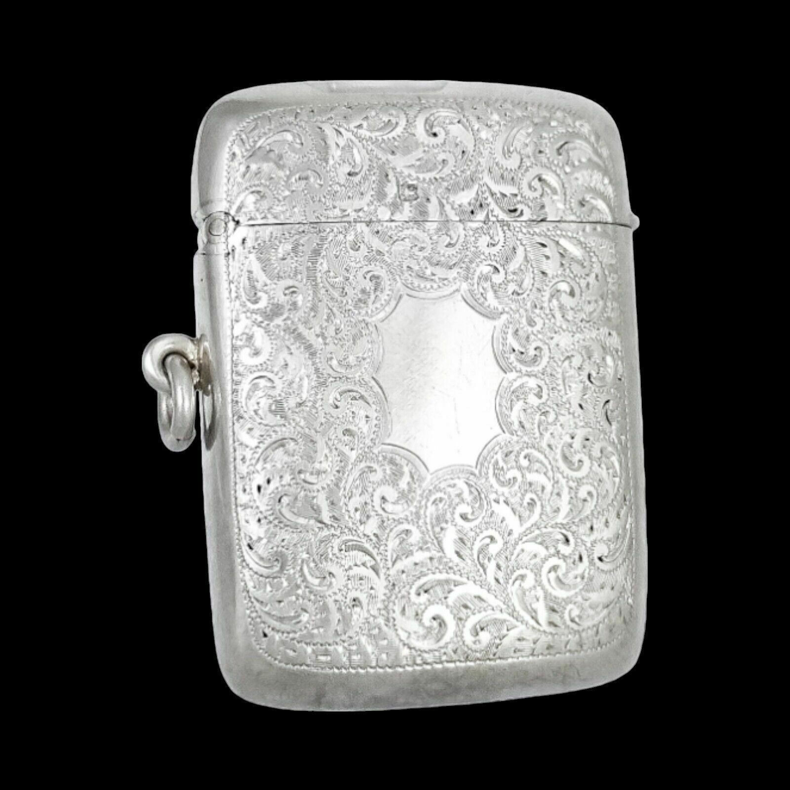 George V James Dixon Large Gilt Sterling Silver Vesta Case With Vacant Cartouche photo furniture