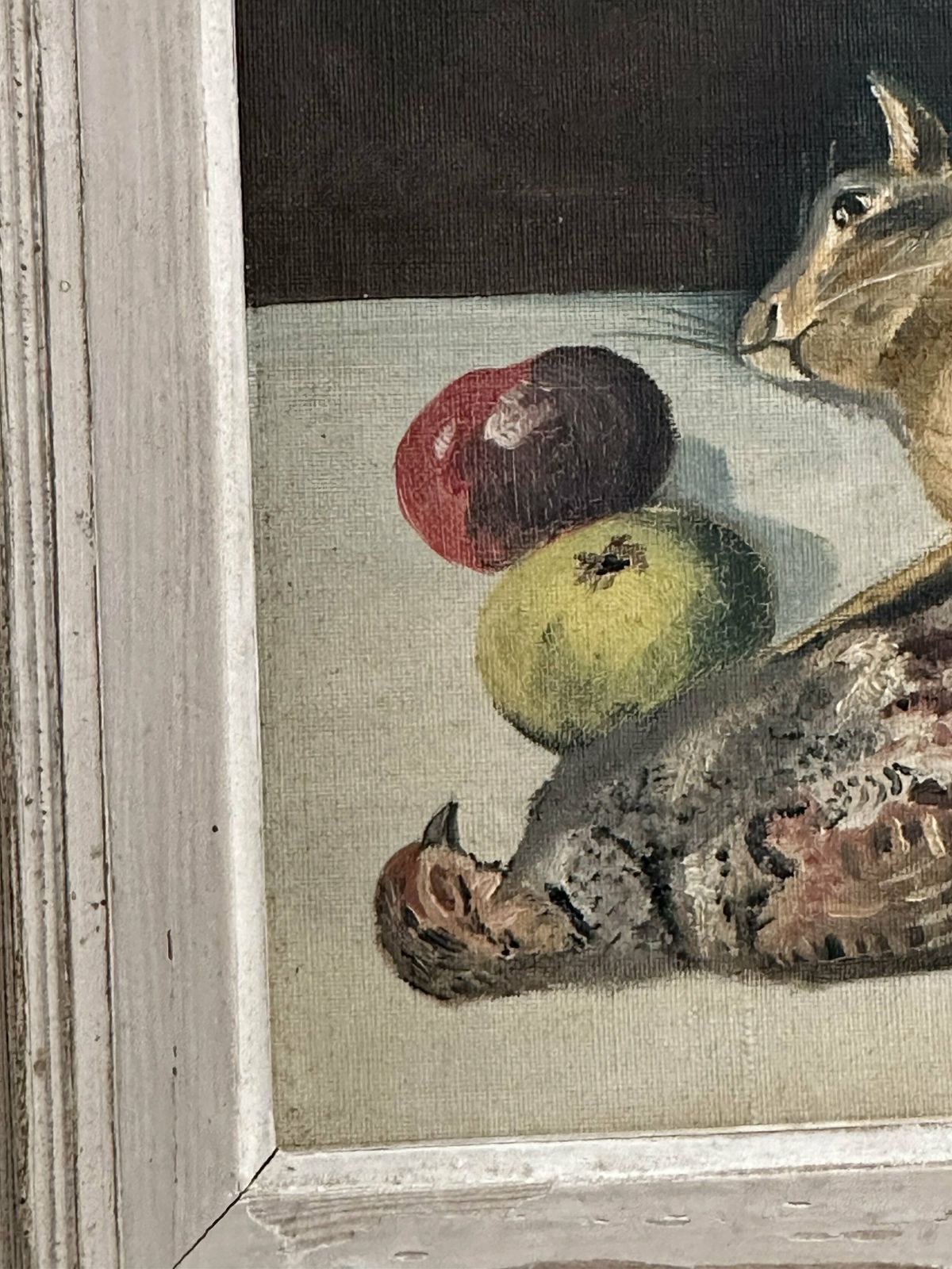 Pretty French Antique Still Life Oil Painting photo furniture