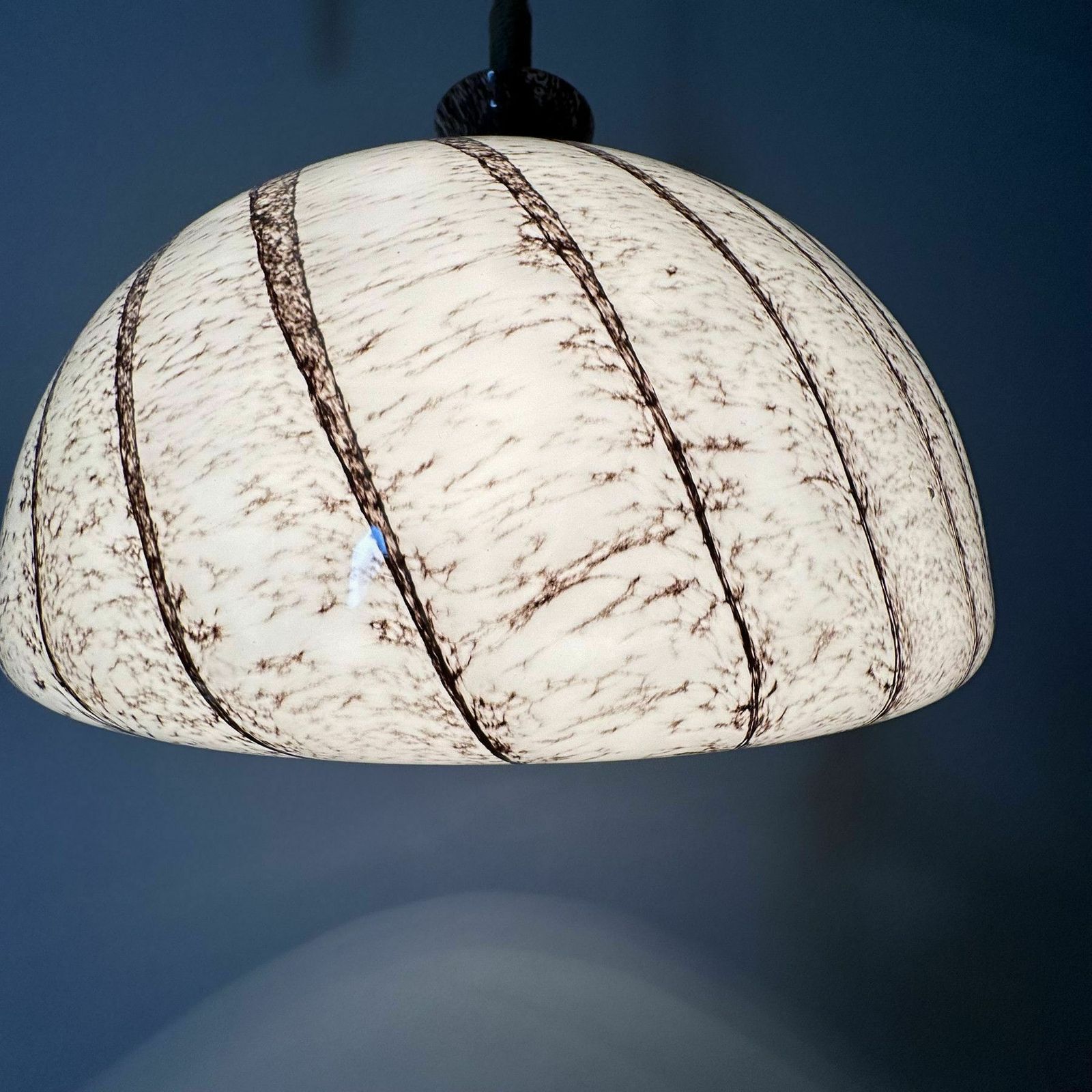 Doria Leuchten Glass Hanging Lamp , 1970s photo vinterior