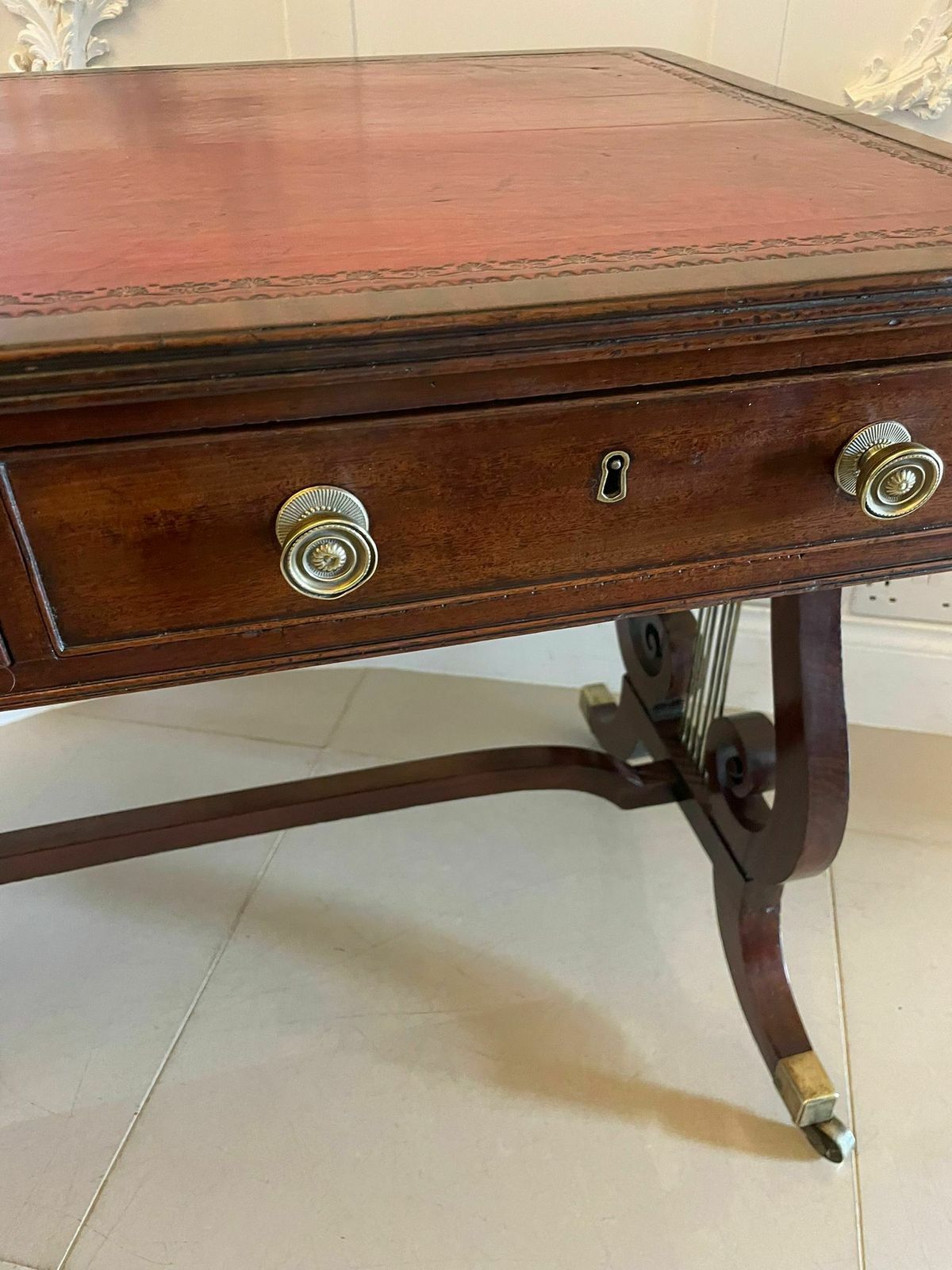 Superb Quality Antique 19th Century Mahogany Writing Desk photo furniture