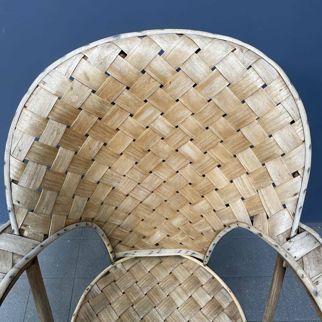 photo for sale Braided Folk Art Wooden Chair