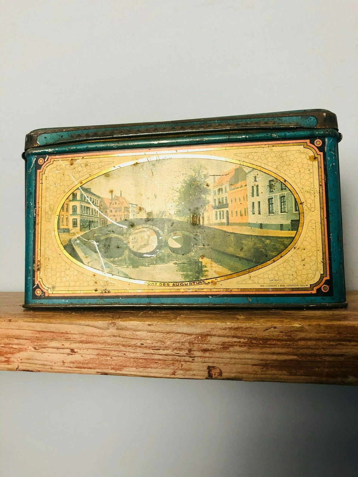 Wed J Bekkers & Zoon Advertising Tin Dutch Rare Antique Storage Chest photo 75.0