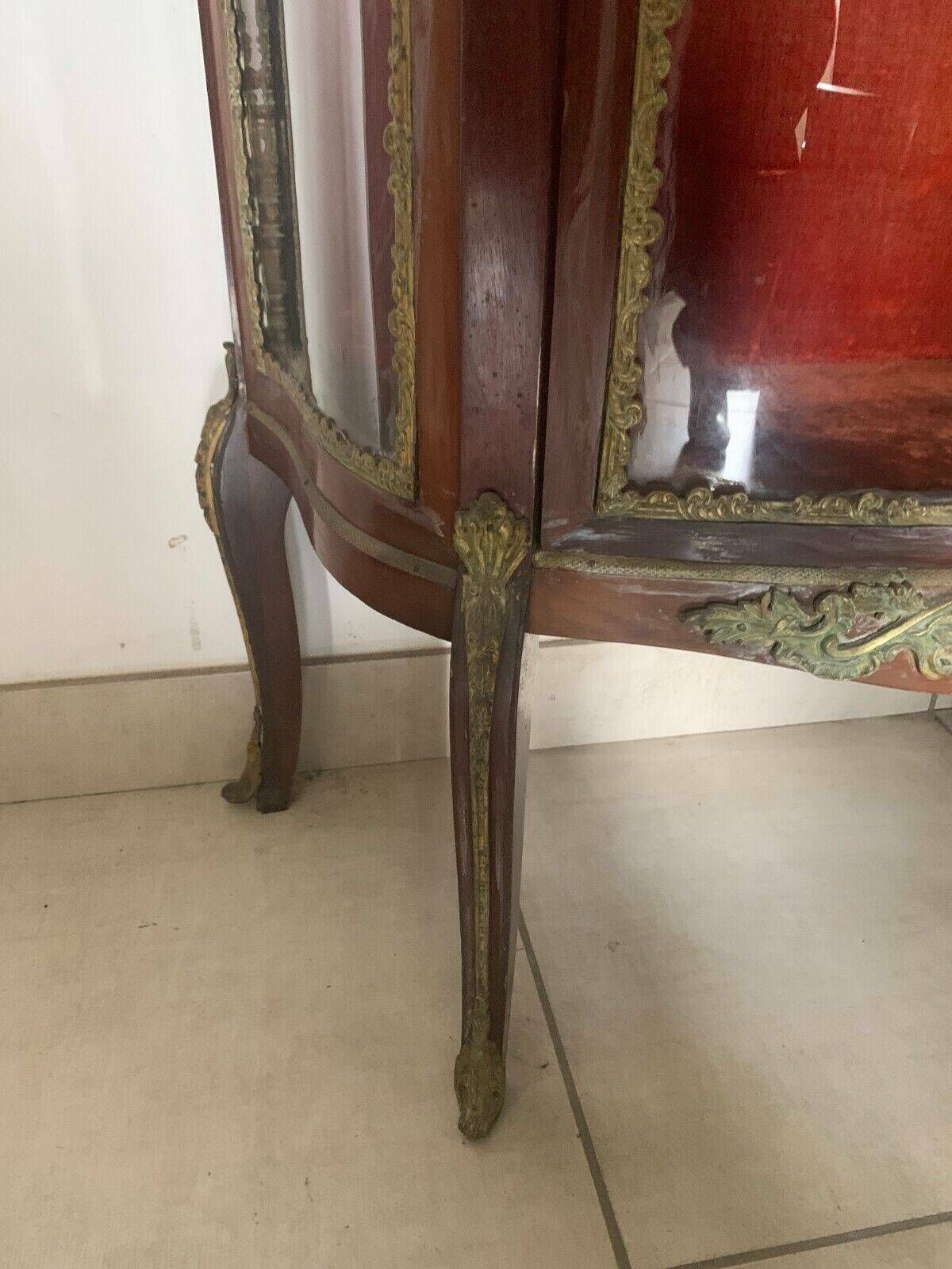photo buy Napoleon III Showcase In Mahogany And Chiseled Bronze 20th Century