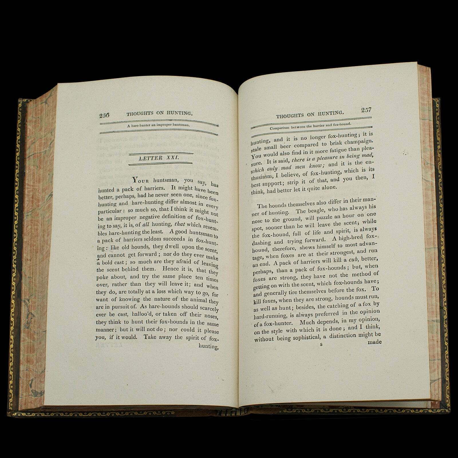 608.0 Antique Book, Thoughts On Hunting By William Beckford, English, Georgian, 1810 photo
