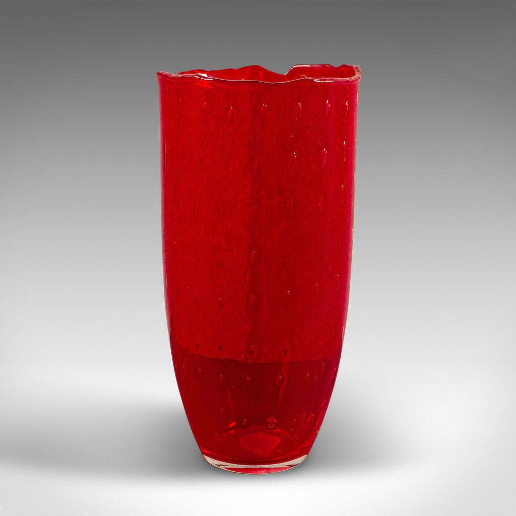 Large Vintage Display Vase, Italian, Art Glass, Flower Pot, Late 20th Century photo furniture