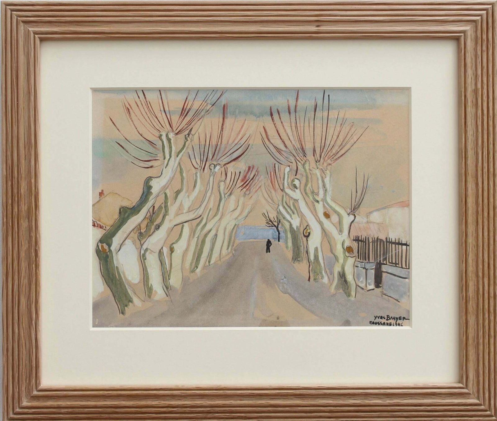 'Row Of Plane Trees In Winter   Maussane Les Alpilles' By Yves Brayer (1946)