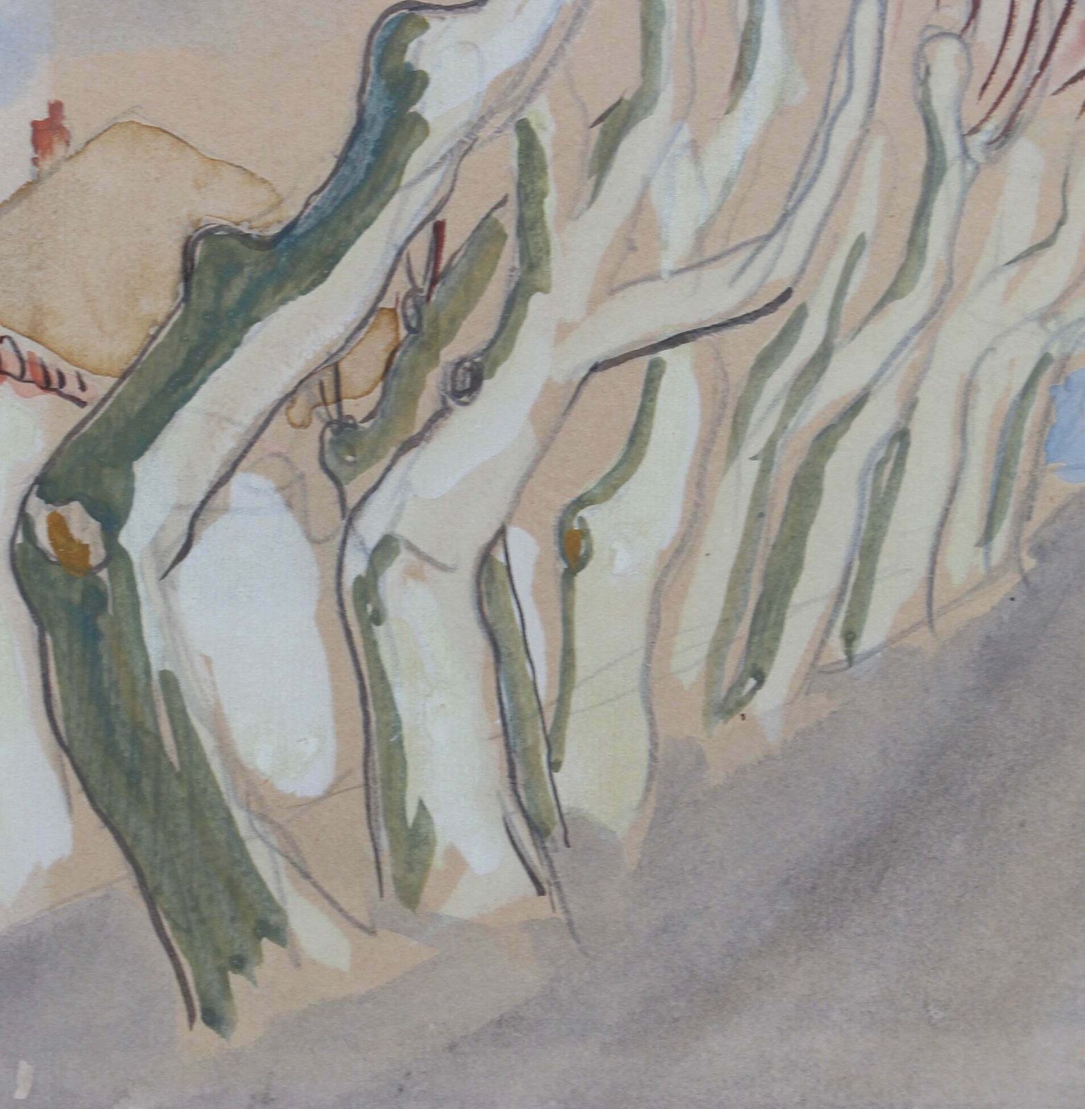 photo furniture 'Row Of Plane Trees In Winter   Maussane Les Alpilles' By Yves Brayer (1946)