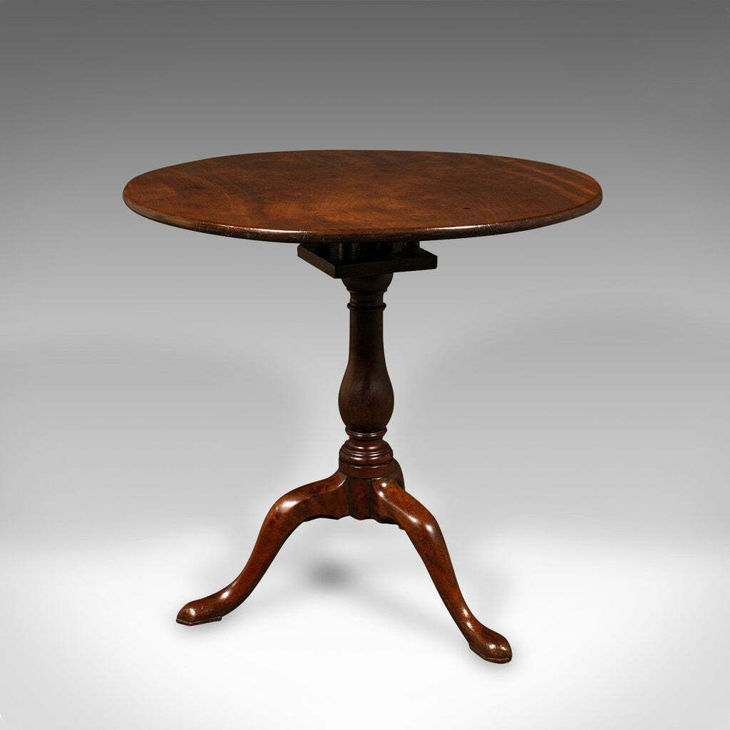 Antique Tilt Top Table, English, Occasional, Birdcage Mount, Georgian, C.1750 photo Furniture