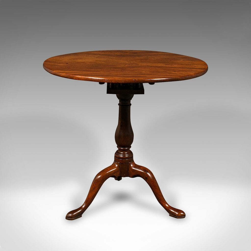 Antique Tilt Top Table, English, Occasional, Birdcage Mount, Georgian, C.1750 photo 1495.0