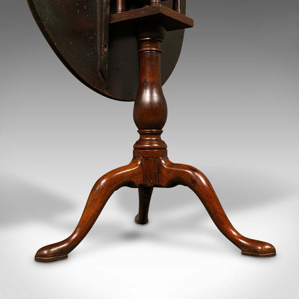 photo furniture Antique Tilt Top Table, English, Occasional, Birdcage Mount, Georgian, C.1750